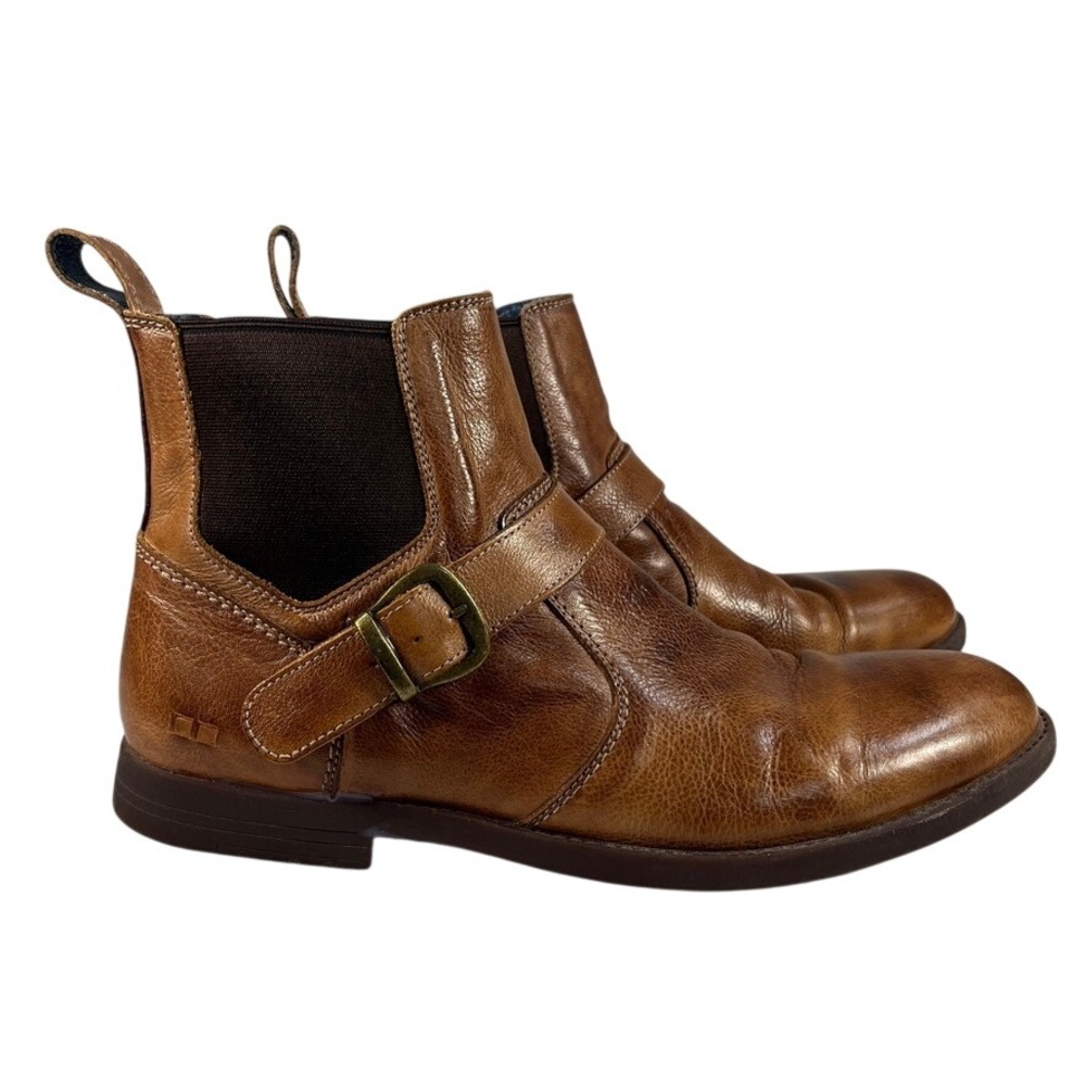 Bed Stu Michelangelo Distressed Leather Ankle Boots 11 Chelsea Harness Buckle